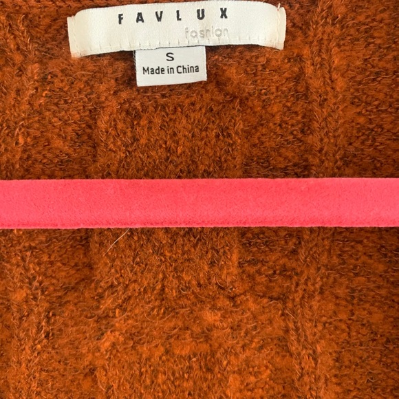 Favlux Rust Cable Knit Cardigan - Picture 3 of 4